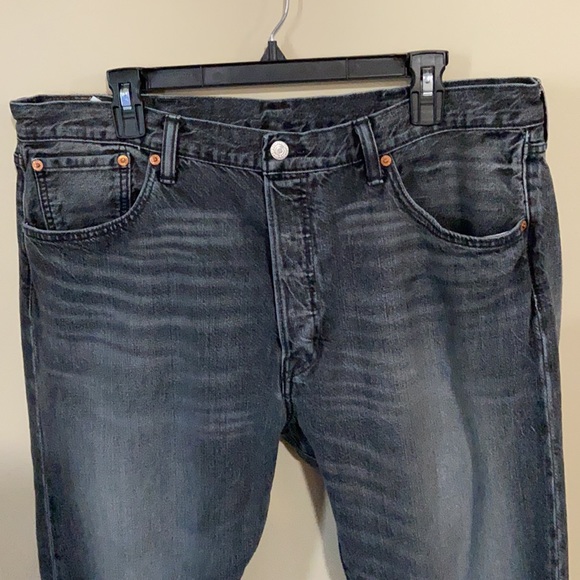 Levi’s 501 Button Fly Faded Black Jeans 38/30 - Picture 2 of 12